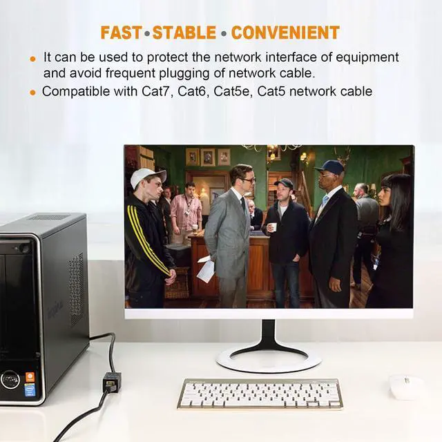 Alt view image 5 of 6 - HuaHengHT Cat6 Ethernet RJ45 Coupler Female to Female Inline Coupler 8p8c Internet Cable Connectors Extender Adapter (6, Multicolored)