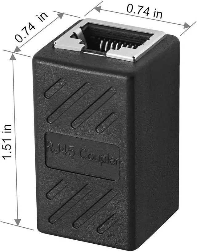 Alt view image 6 of 6 - HuaHengHT Cat6 Ethernet RJ45 Coupler Female to Female Inline Coupler 8p8c Internet Cable Connectors Extender Adapter (6, Multicolored)