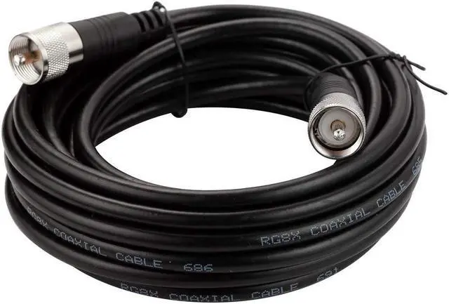 Main image of CB Coax Cable, CB Antenna Cable, 20ft RG8x Coaxial Cable UHF Male to Male Low Loss, 50 Ohm for HAM Radio Antenna