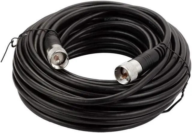 Main image of RG8x Coaxial Cable, CB Coax Cable, 50ft UHF PL259 Male to Male Low Loss CB Antenna Cables, 50 Ohm for HAM Radio, Antenna Analyzer