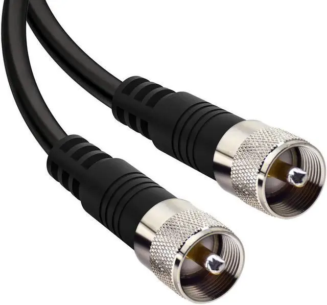 Alt view image 2 of 4 - RG8x Jumper Cable, 2 Pack 2ft CB Coax Cable PL259 UHF Connector 50 ohm Low Loss for Ham Radio, Antenna Analyzer, Dummy Load and SWR Meter