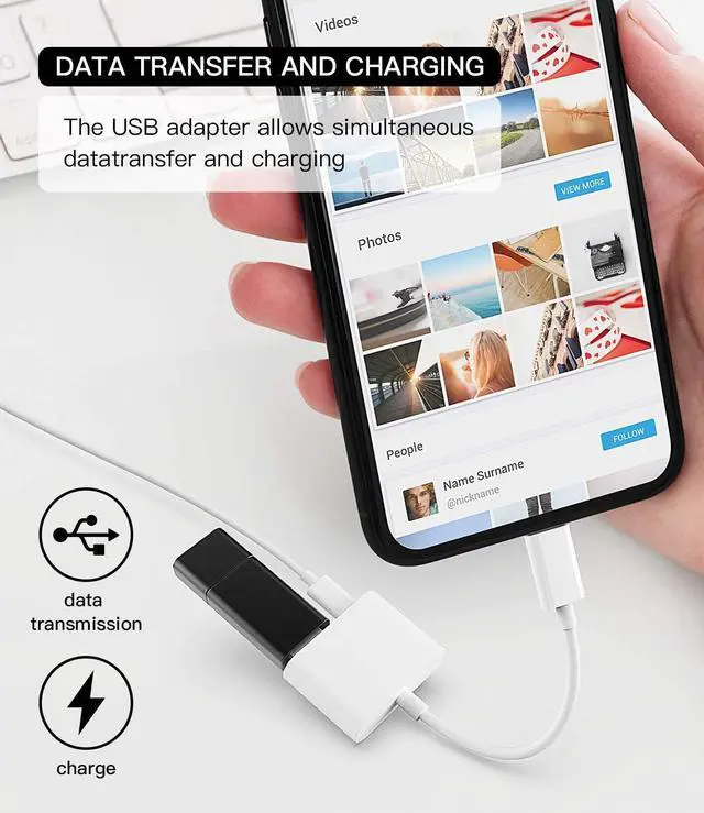 Alt view image 2 of 7 - USB C to USB Adapter Pack of 2 10Gbps Data Transfer USB C Male to USB A Female Adapter 10Gbps Compatible with PC Laptop MacBook iPhone iPad  Watch USB Charger Type C Devices