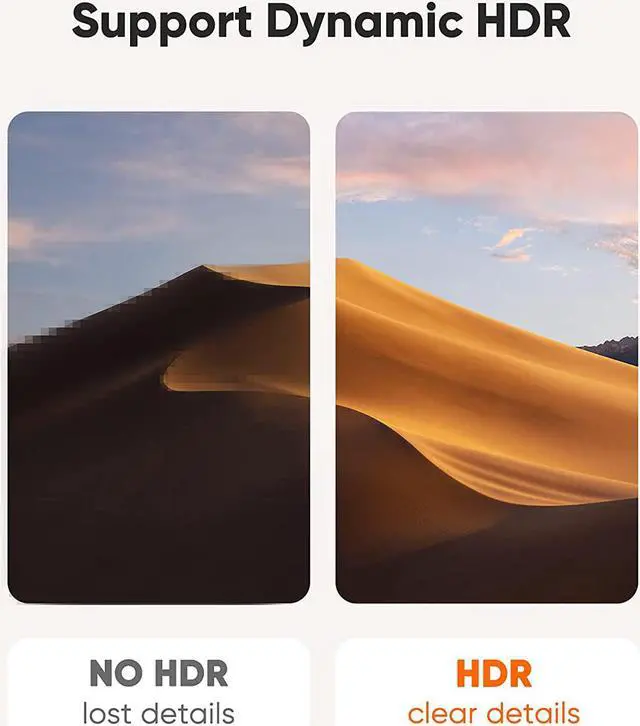 Alt view image 3 of 7 - CableCreation 8K USB C to DisplayPort Adapter, 40G Type C to Display Port,USB-C to DP 1.4 [8K@60Hz, 4K@144Hz] HDR, Thunderbolt 4/3 Compatible with Valve Index, MacBook, iPhone 15, XPS, Oculus Rift S