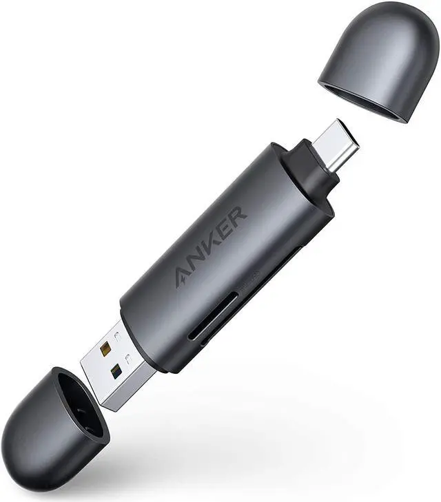 Main image of USB-C and USB 3.0 SD Card Reader PowerExpand+ 2-in-1 Memory Card Reader with Dual Connectors for SDXC SDHC (Micro) SD MMC RS-MMC Micro SDXC Micro SDHC and UHS-I