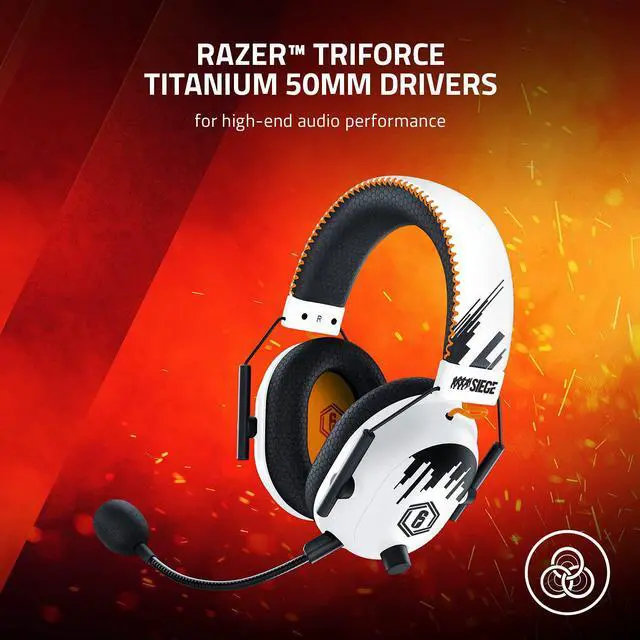 Alt view image 3 of 7 - BlackShark V2 Pro Wireless Gaming Headset: THX 7.1 Spatial Surround Sound - 50mm Drivers - Detachable Mic - for PC, PS5, PS4, Switch, Xbox One, Xbox Series X|S - Six Siege Special Edition