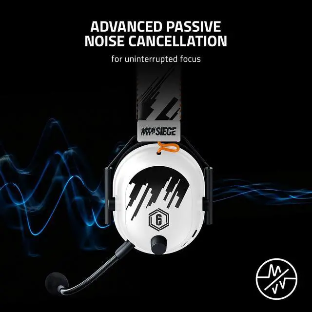 Alt view image 5 of 7 - BlackShark V2 Pro Wireless Gaming Headset: THX 7.1 Spatial Surround Sound - 50mm Drivers - Detachable Mic - for PC, PS5, PS4, Switch, Xbox One, Xbox Series X|S - Six Siege Special Edition
