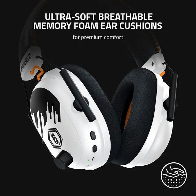 Alt view image 6 of 7 - BlackShark V2 Pro Wireless Gaming Headset: THX 7.1 Spatial Surround Sound - 50mm Drivers - Detachable Mic - for PC, PS5, PS4, Switch, Xbox One, Xbox Series X|S - Six Siege Special Edition