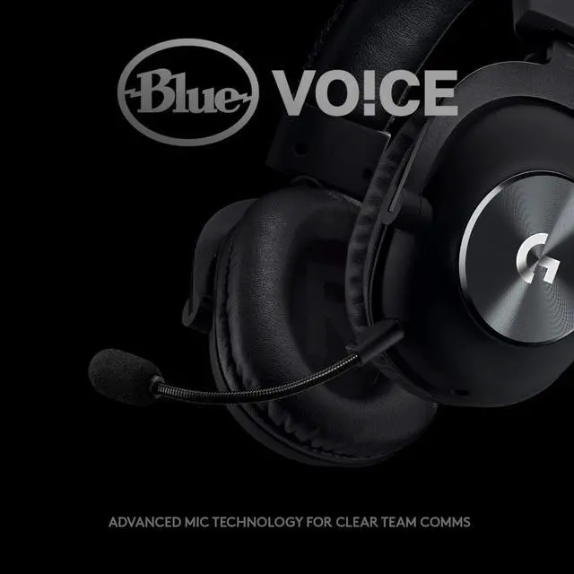 Alt view image 9 of 16 - Logitech G PRO X USB Wired Virtual 7.1 Surround Sound DTS Headphone X 2.0 Gaming Over-the-Ear Headset with Blue VO!CE for Windows 981-000817 - Black