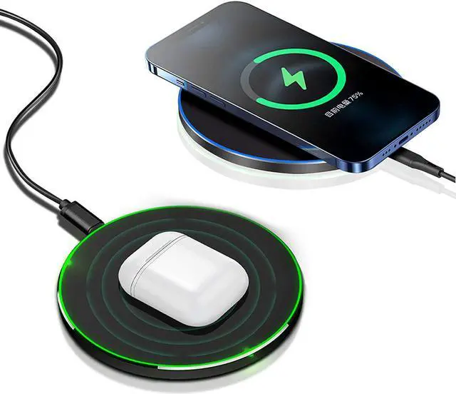 Alt view image 3 of 7 - Fast Wireless Charger 20W Max Wireless Charging Pad Compatible with iPhone 16/16 Pro/15/14/13/12/SE/11/XS Max/XR AirPodsWireless Charge Mat for  Galaxy S25/S24/Note Pixel/LG G8