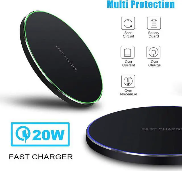 Alt view image 4 of 7 - Fast Wireless Charger 20W Max Wireless Charging Pad Compatible with iPhone 16/16 Pro/15/14/13/12/SE/11/XS Max/XR AirPodsWireless Charge Mat for  Galaxy S25/S24/Note Pixel/LG G8