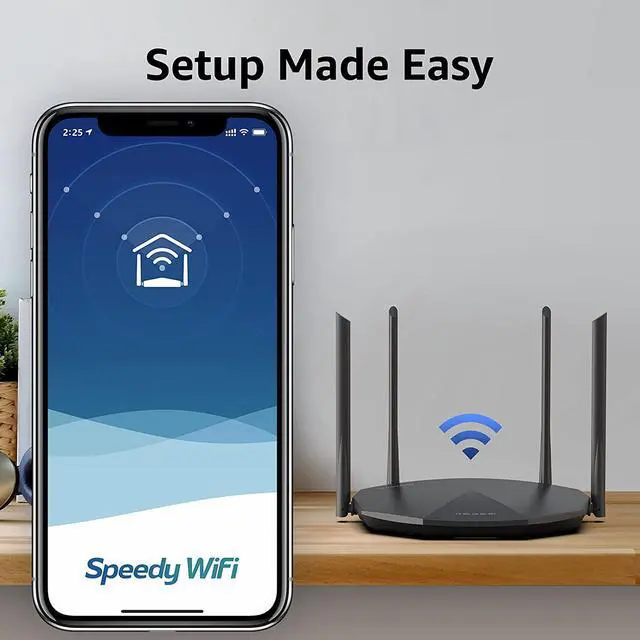 Alt view image 3 of 7 - High Speed Pro WiFi Router - Dual Band AC2100 Wireless Router for Streaming & Gaming Up to 35 Devices 2000 sq.ft Coverage 4X4 MU-MIMO USB Port Parental Control (Model: K8)