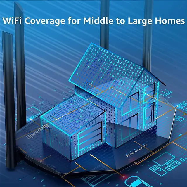 Alt view image 5 of 7 - High Speed Pro WiFi Router - Dual Band AC2100 Wireless Router for Streaming & Gaming Up to 35 Devices 2000 sq.ft Coverage 4X4 MU-MIMO USB Port Parental Control (Model: K8)