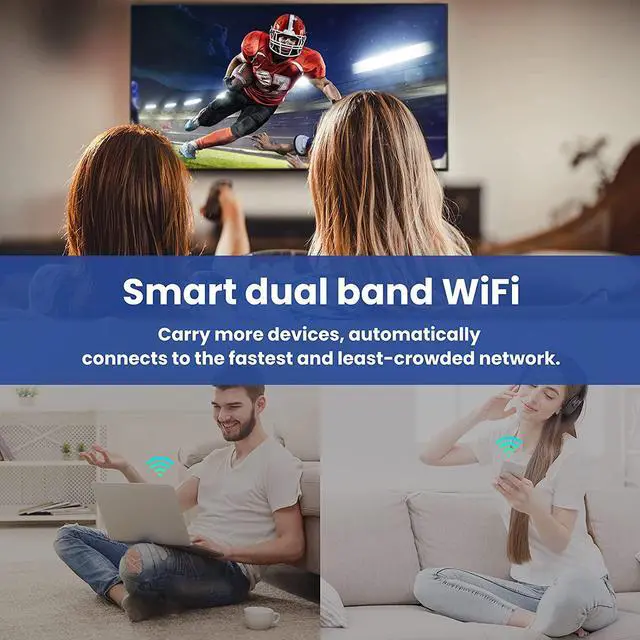 Alt view image 5 of 6 - Gigabit WiFi Router AC2100 Dual Band High Speed Wireless Router for Home & Gaming 6 Antennas MU-MIMO for Superb 2300 Sq.Ft Coverage & 30+ Devices Easy Setup Parental Control(Model: G6)