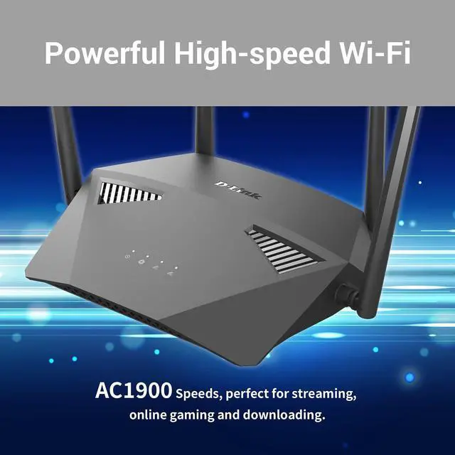 Alt view image 3 of 7 - D-Link DIR-1950 IEEE 802.11ac Ethernet Wireless Router - 2.40 GHz ISM Band - 5 GHz UNII Band - 4 x Antenna(4 x External) - 237.50 MB/s Wireless Speed - 4 x Network Port - 1 x Broadband Port - Gigabit