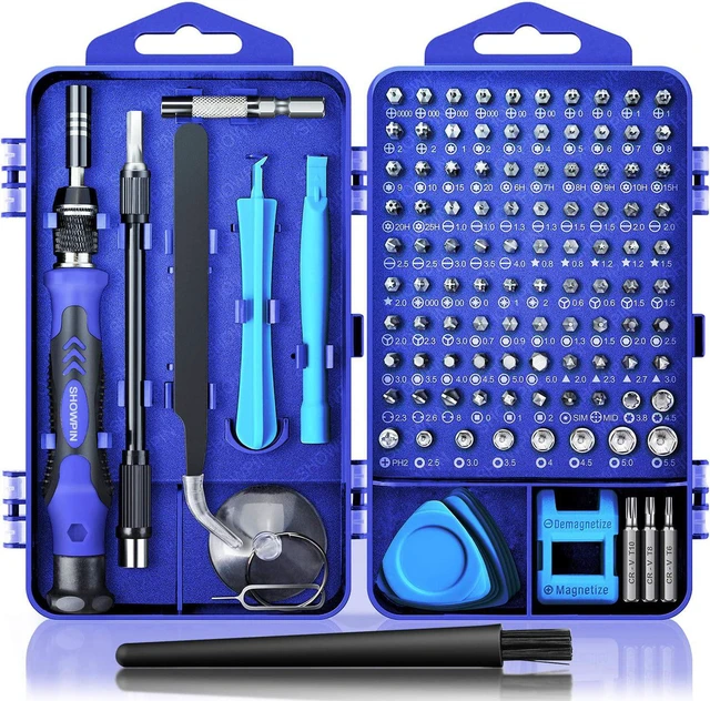 Main image of Computer Repair Kit 122 in 1 Magnetic Laptop Screwdriver Kit Precision Screwdriver Set Small Impact Screw Driver Set with Case for Computer Laptop PC for iPhone iPad Ps4 DIY Hand Tools -Blue