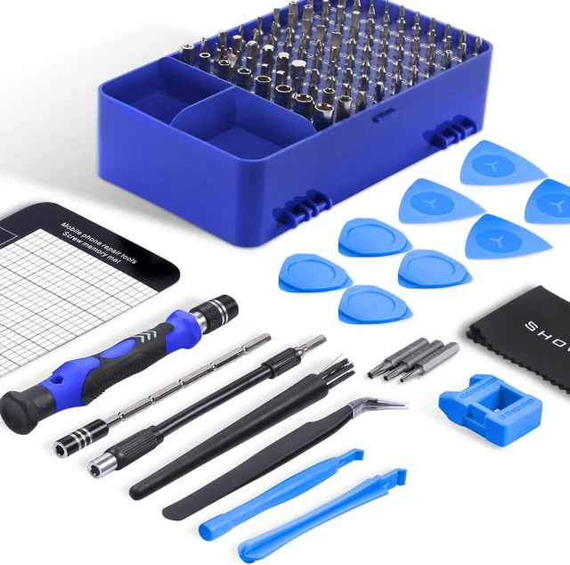 Alt view image 6 of 7 - Computer Repair Kit 122 in 1 Magnetic Laptop Screwdriver Kit Precision Screwdriver Set Small Impact Screw Driver Set with Case for Computer Laptop PC for iPhone iPad Ps4 DIY Hand Tools -Blue