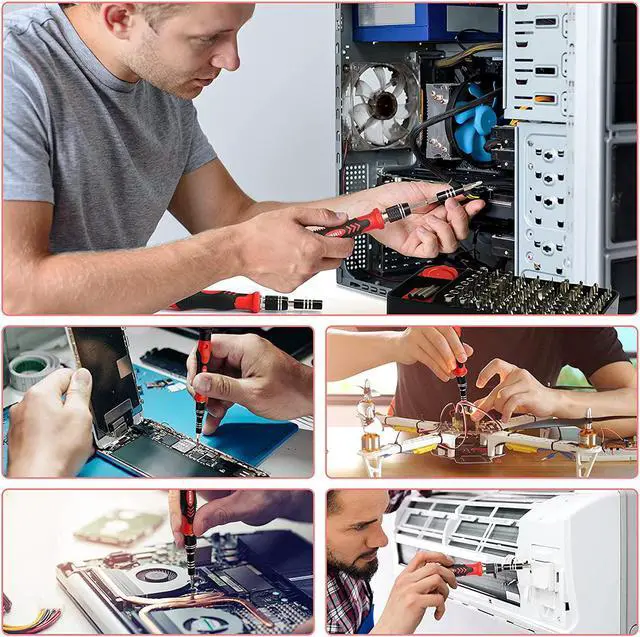 Alt view image 6 of 7 - STREBITO Precision Screwdriver Set 124-Piece Electronics Tool Kit with 101 Bits Magnetic Screwdriver Set for Computer, Laptop, Cell Phone, PC, MacBook, iPhone, PS4, PS5, Xbox Repair