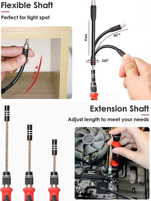 Alt view image 3 of 7 - Precision Screwdriver Set 124-Piece + 11-Piece Spudger Pry Tool Kit Bundle, Plastic & Metal Spudger Tool for iPhone, Laptop, iPad, Cell Phone, MacBook, Tablet, Computer, Electronics Repair