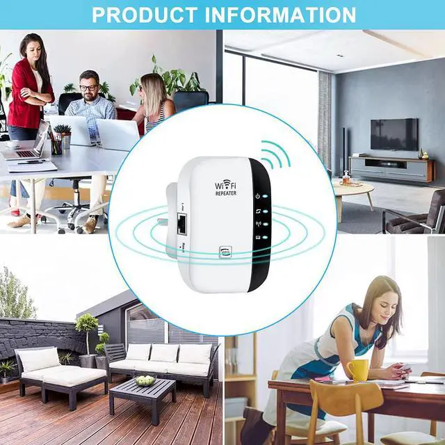Alt view image 4 of 6 - WiFi Extender Signal Booster Up to 3000sq.ft and 26 Devices, WiFi Range Extender, Wireless Internet Repeater, Long Range Amplifier with Ethernet Port, 1-Tap Setup, Access Point