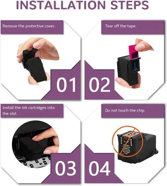 Alt view image 2 of 7 - Inktopia Remanufactured Ink Cartridge Replacement  64 XL 64XL for Envy Photo 7858 7855 7155 6255 6252 7120 6232 7158 7164 Envy 5542 Tango X Terra Printer (1 Black, 1 Tri-Color)
