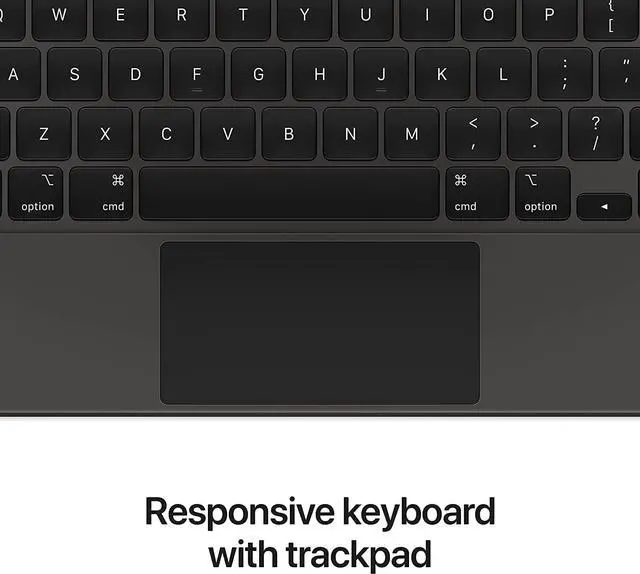Alt view image 5 of 7 - Case For Apple Magic Keyboard: iPad Keyboard and case for iPad Pro 12.9 inch (3rd, 4th, 5th and 6th gen) and iPad Air (M2), Great Typing Experience, Built-in trackpad, US English - Black