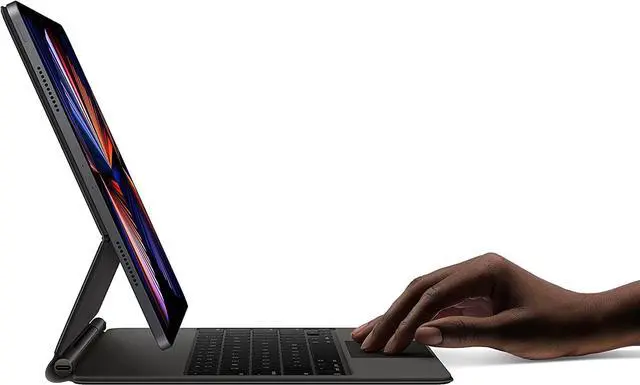Alt view image 7 of 7 - Case For Apple Magic Keyboard: iPad Keyboard and case for iPad Pro 12.9 inch (3rd, 4th, 5th and 6th gen) and iPad Air (M2), Great Typing Experience, Built-in trackpad, US English - Black