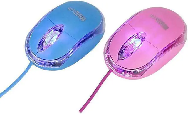 Alt view image 7 of 7 - Kids Mouse 2 Pack [Pink Blue] for Laptop Mini USB Optical Wired Mice fit for Kids Girls Lady use Compatible with Computer Laptop PC Desktop Windows 7/8/10/XP Vista and Mac