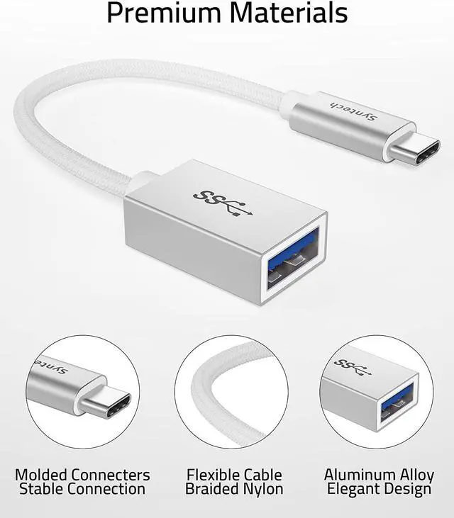 Alt view image 7 of 7 - USB C to USB Adapter 2 Pack USB C to USB3 Adapter USB Type C to USB Thunderbolt 3 to USB Female Adapter OTG Cable