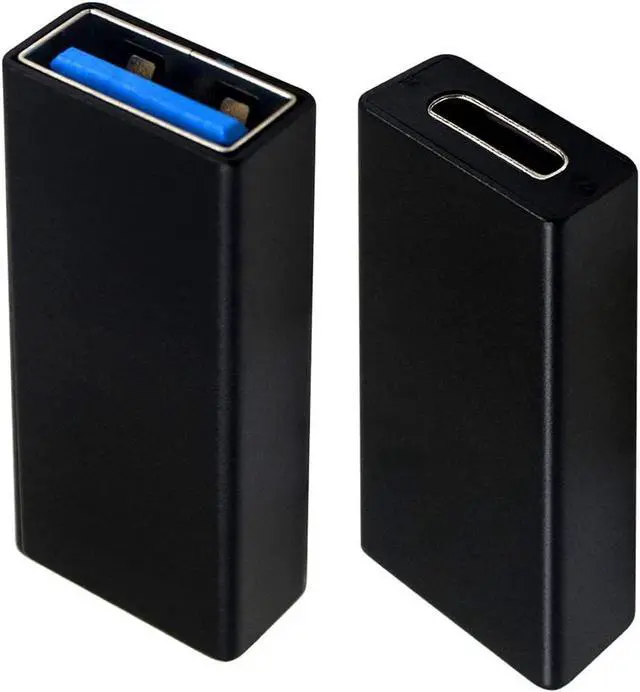 Main image of USB C to USB 3.0 Adapter USB C Female to USB Female Adapter USB C Female to USB 3.0 Female Adapter Connector USB to USB C Adapter Compatible with MacBook Pro Laptop 2 Pack (Black)