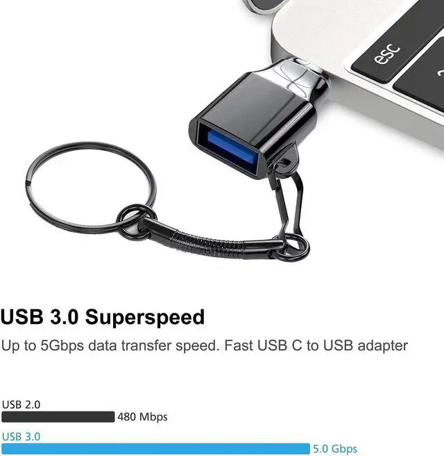Alt view image 3 of 7 - USB C to USB Adapter and USB to USB C Adapter USB C Male to USB Female Adapter and USB Male to USB C Female Adapter Compatible with USB/USB C/Type C or Thunderbolt 3 Devices