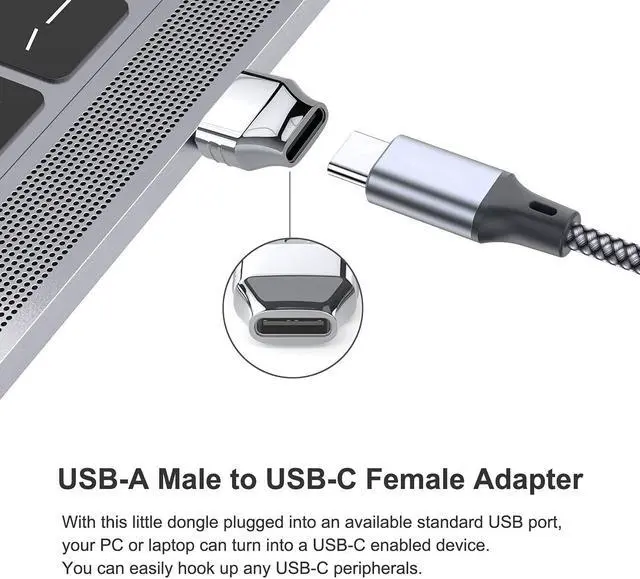 Alt view image 4 of 7 - USB C to USB Adapter and USB to USB C Adapter USB C Male to USB Female Adapter and USB Male to USB C Female Adapter Compatible with USB/USB C/Type C or Thunderbolt 3 Devices