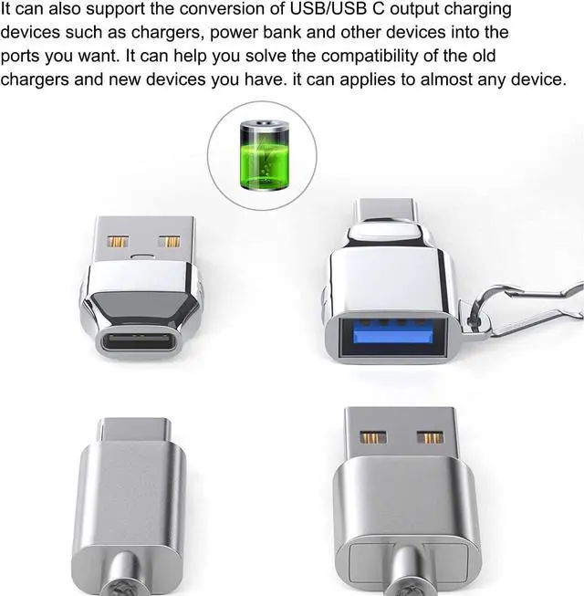 Alt view image 5 of 7 - USB C to USB Adapter and USB to USB C Adapter USB C Male to USB Female Adapter and USB Male to USB C Female Adapter Compatible with USB/USB C/Type C or Thunderbolt 3 Devices