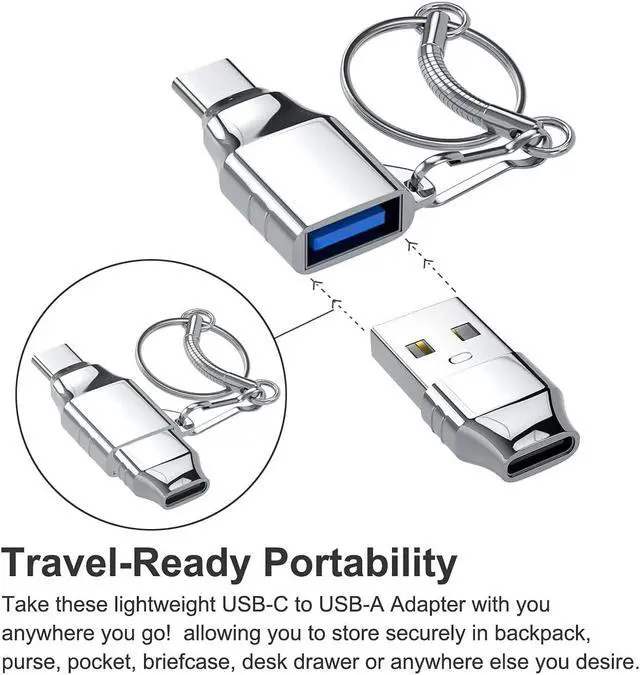 Alt view image 7 of 7 - USB C to USB Adapter and USB to USB C Adapter USB C Male to USB Female Adapter and USB Male to USB C Female Adapter Compatible with USB/USB C/Type C or Thunderbolt 3 Devices