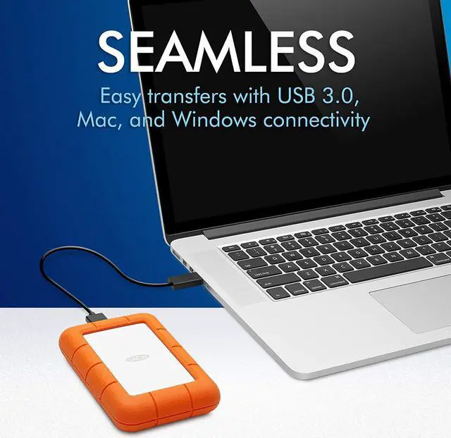 Alt view image 11 of 20 - LaCie 5TB Rugged Mini Portable Hard Drive USB 3.0 Model STJJ5000400 Orange