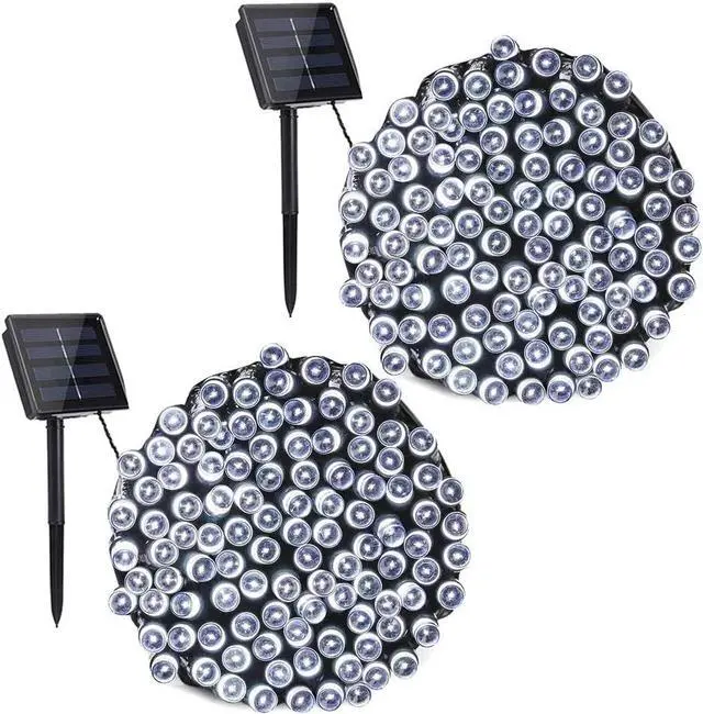 Main image of Toodour Solar Christmas Lights Outdoor, 2 Packs Total 144ft 400 LED Solar String Lights with 8 Mode, Outdoor Christmas String Light for Garden, Patio, Fence, Balcony, Xmas Tree Decor - White