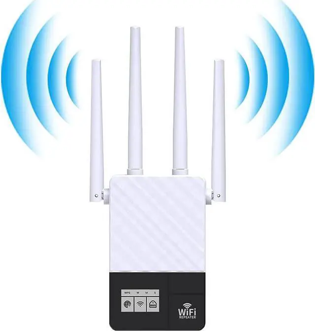 Main image of WiFi Extender Screen Display and Signal Amplifier,Wall-Through Strong WiFi Booster 1200Mbps Cover up to 8000 Sq.ft Full Coverage, Wireless Internet Repeater with Ethernet Port one