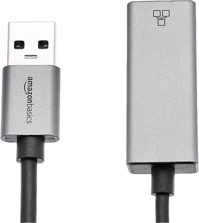 Alt view image 2 of 6 - Basics Aluminum USB 3.0 Gigabit Ethernet Adapter, Gray, 1.97 x 0.83 x 0.59 inches
