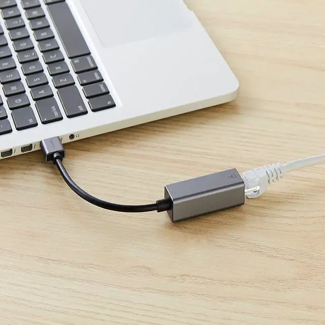 Alt view image 6 of 6 - Basics Aluminum USB 3.0 Gigabit Ethernet Adapter, Gray, 1.97 x 0.83 x 0.59 inches