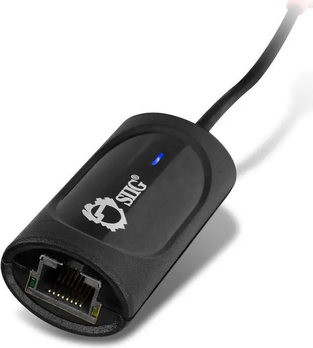 Alt view image 4 of 7 - SIIG USB Type C to Gigabit Ethernet Adapter - 10/100/1000 Mbps LAN adapter for Windows and Mac Systems, Thunderbolt 3 (Black)