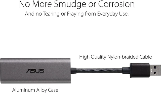 Alt view image 5 of 7 - ASUS USB-C2500 2.5G Ethernet USB Adapter Supports Wired Network Connection Mac OS, Linux, Windows, Backward Compatible on 1G/100Mbps, Ideal for Gaming, TAA Compliant