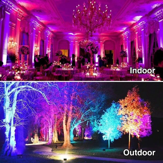 Alt view image 3 of 7 - MELPO Led Flood Light 500W Equivalent, RGBW Led Outdoor Colored Floodlight