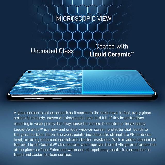 Alt view image 3 of 6 - LIQUID CERAMIC Glass Screen Protector with $400 Coverage | Scratch and Shatter Resistant Wipe On Nano Protection for All Phones Tablets and Smart Watches - Universal Fit, Welcome to consult