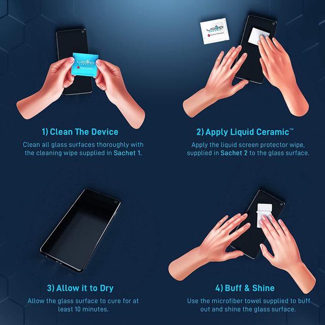Alt view image 4 of 6 - LIQUID CERAMIC Glass Screen Protector with $400 Coverage | Scratch and Shatter Resistant Wipe On Nano Protection for All Phones Tablets and Smart Watches - Universal Fit, Welcome to consult