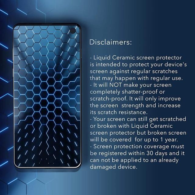 Alt view image 6 of 6 - LIQUID CERAMIC Glass Screen Protector with $400 Coverage | Scratch and Shatter Resistant Wipe On Nano Protection for All Phones Tablets and Smart Watches - Universal Fit, Welcome to consult