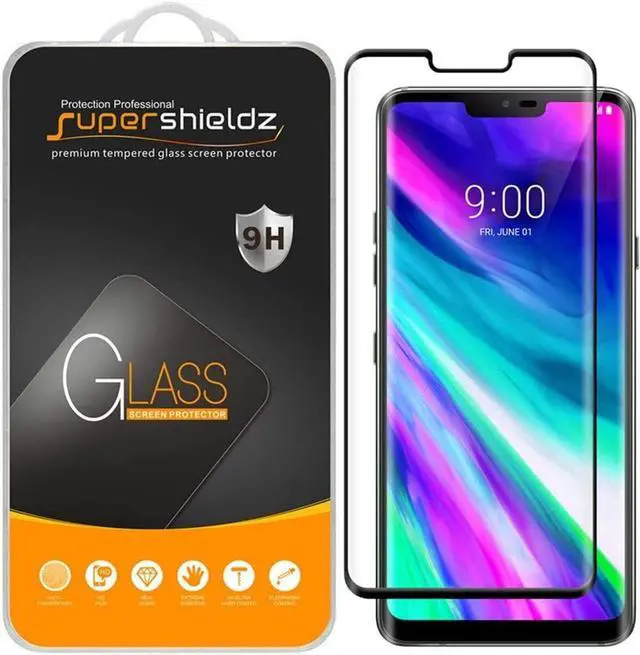 Main image of (2 Pack) Designed for LG G8 ThinQ Tempered Glass Screen Protector (Full Cover) (3D Curved Glass) Anti Scratch Bubble Free (Black)