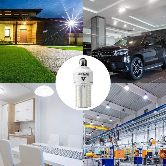 Alt view image 6 of 6 - ZP 2-Pack Led Light Bulb 400W Equivalent 6250 Lumen 5000k Cool Daylight White E26/E27 Medium Base 50W Led Corn Light for Outdoor Indoor Lamp Area Garage Warehouse Workshop Street Backyard New Upgrade