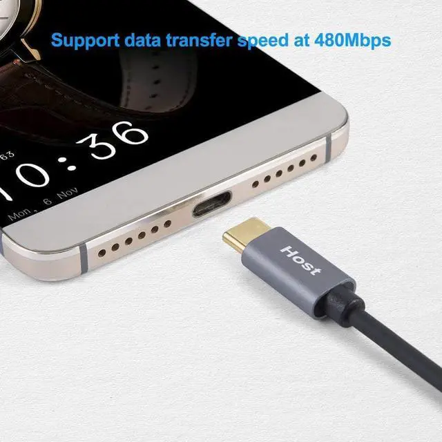 Alt view image 3 of 7 - Coiled Micro USB to USB C Cable 4FT CableCreation Coiled USB C to Micro USB OTG 480Mbps Type C to Micro USB Cable to USB C to USB Micro for MacBook Pro Air S21 S20 S10 Pixel 5/4/3/2 etc. 1.2M Black