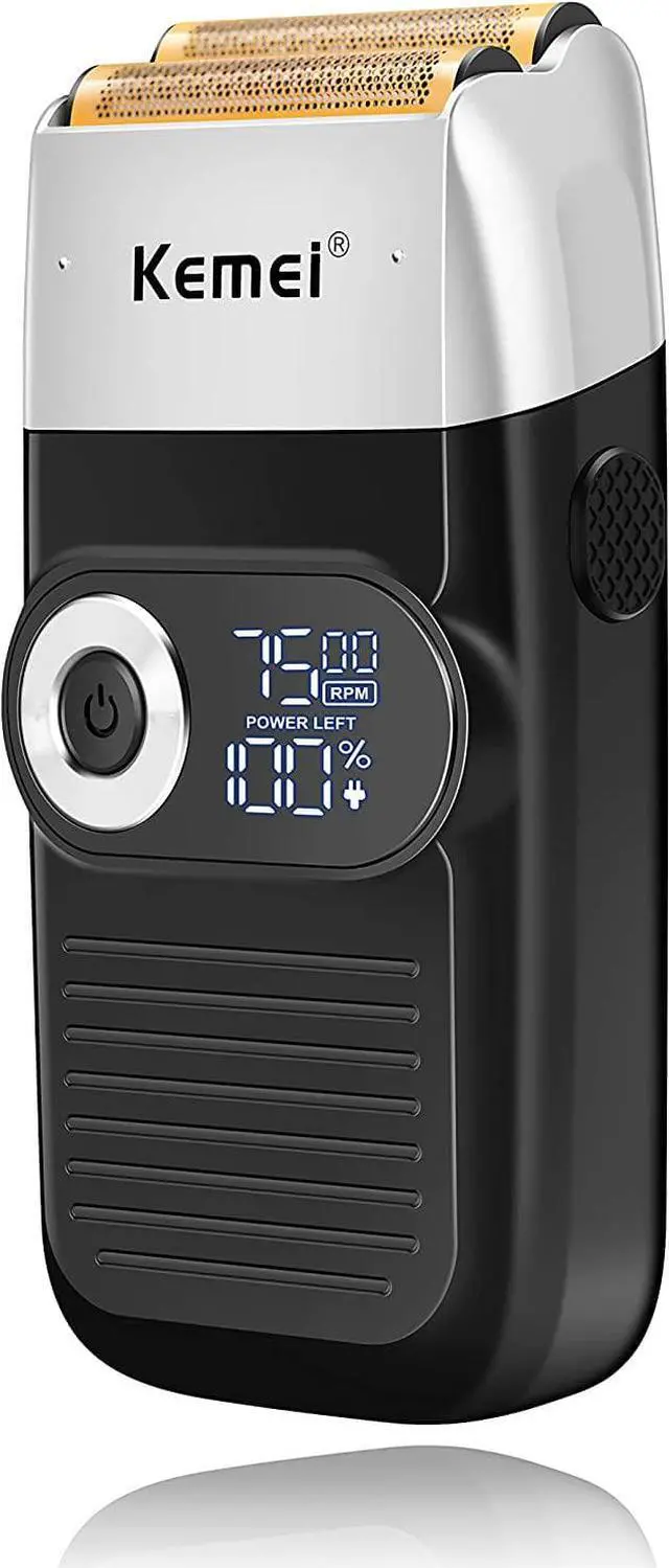 Alt view image 2 of 7 - Kemei Foil Professional Electric Shaver for Men Razor with Bald Trimmer Cordless Shavers Rechargeble LED Display 2 in 1