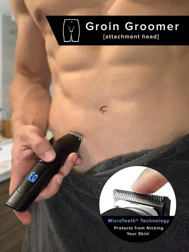 Alt view image 3 of 6 - baKblade 11-in-1 Mens Grooming Kit for Manscaping - BODBARBER - Electric Beard Trimmer for Men, Groin Groomer, Body Groomer, Nose & Ear Groomer - Cordless & Waterproof Hair Clippers - Men Gift Set