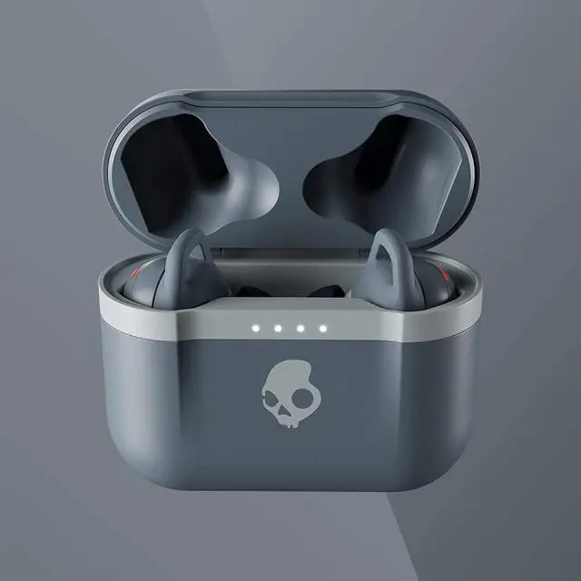 Alt view image 7 of 12 - Skullcandy Indy Evo Grey True Wireless Bluetooth Headphones